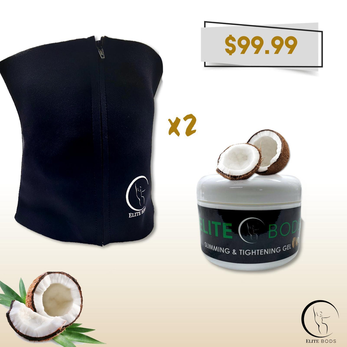 Bundle 2 Waist Bands + 1 slimming Gel Special Elite Bods