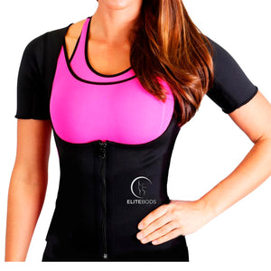 chaleco Sweat vest with sleeves 12" tall  waist